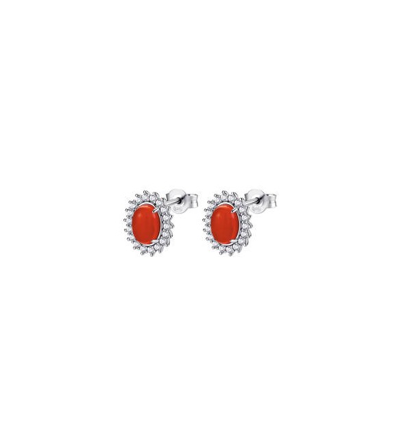 Orecchini Kate Donna Gioielli Fancy by Brosway in argento agata rossa FPR139