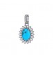 Pendente Kate Gioielli Fancy by Brosway in argento turchese ovale fcl121