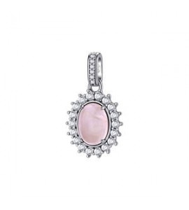 Pendente Kate Gioielli Fancy by Brosway in argento zircone quarzo rosa fvp121