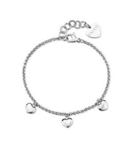 Bracciale Gioielli Sagapò Aurora in acciaio con cuori sar64