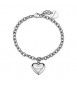 Bracciale Gioielli Sagapò Be My Always in acciaio con Cuore e incisione girl power filter SBM98