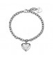 Bracciale Gioielli Sagapò Be My Always in acciaio con Cuore e incisione grazie di cuore SBM96