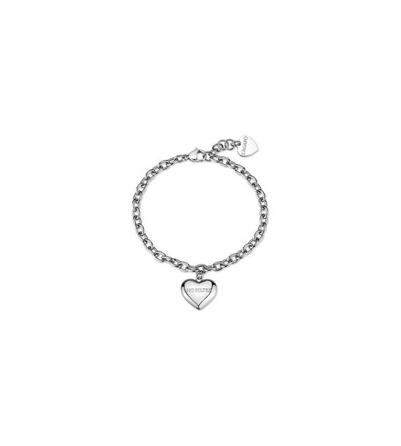 Bracciale Gioielli Sagapò Be My Always in acciaio con Cuore e incisione no filter SBM97