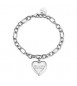 Bracciale Gioielli Sagapò Be My Always in acciaio con Cuore e incisione sei la mia fortuna SBM92