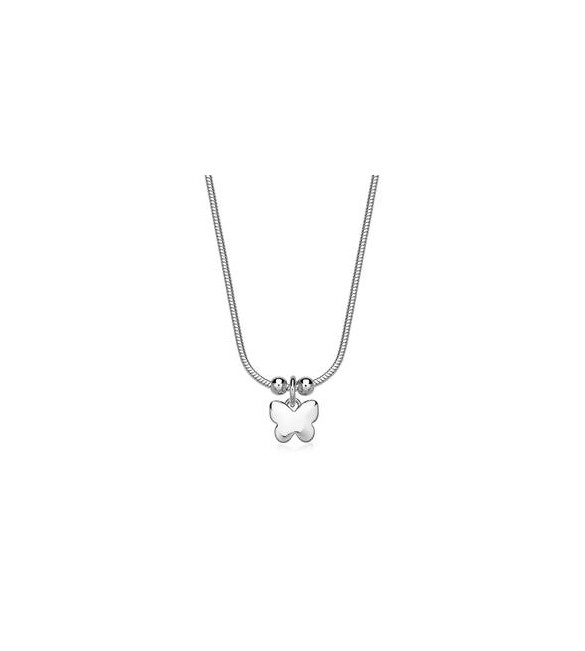 Collana Gioielli Sagapò Click in acciaio con Farfalla SCK279