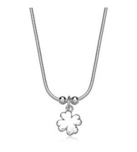 Collana Gioielli Sagapò Click in acciaio con Quadrifoglio SCK282