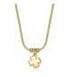 Collana Gioielli Sagapò Click in acciaio dorato con Quadrifoglio SCK283