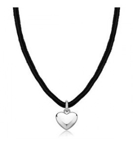 Collana Gioielli Sagapò Click in acciaio e velluto con Cuore SCK278