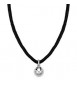 Collana Gioielli Sagapò Click in acciaio e velluto con Sfera SCK276