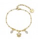 Bracciale Donna Gioielli Brosway Chakra in acciaio dorato fiore di loto BHKB260