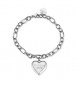 Bracciale Gioielli Sagapò Be My Always in acciaio con Cuore e incisione ti voglio bene SBM94