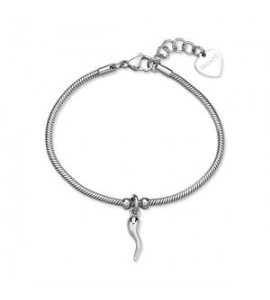 Bracciale Gioielli Sagapò Click in acciaio con Cornetto SCK288