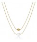 Collana doppio filo Gioielli Brosway Perfect in acciaio dorato con sfera BPC47