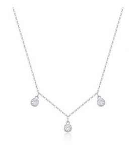 Collana Gioielli Sagapò Dazzly in acciaio con cristalli bianchi sdz141