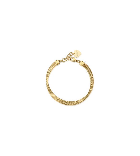 Bracciale Gioielli Sagapò Chunky in acciaio dorato SHK119