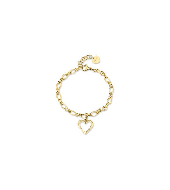 Bracciale Gioielli Sagapò Emotion in acciaio dorato con Cuore SMO12