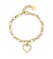 Bracciale Gioielli Sagapò Emotion in acciaio dorato con Cuore SMO12