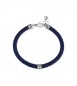 Bracciale Gioielli Sagapò Nomad in acciaio con pelle blu SNO13