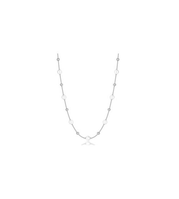 Collana Gioielli Brosway Perfect in acciaio con sfere e perle BPC48