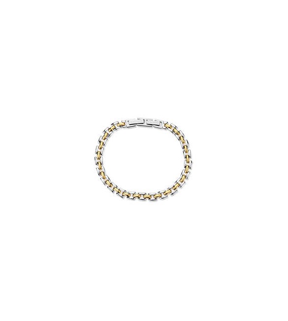 Bracciale Gioielli Sagapò Ripple in acciaio catena bicolore SRP99