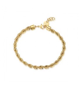 Bracciale Gioielli Sagapò Ripple in acciaio dorato catena torciglione SRP93