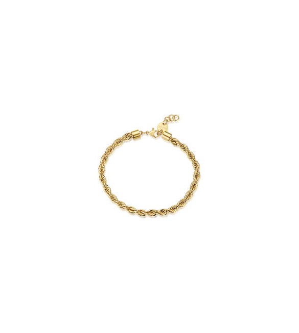 Bracciale Gioielli Sagapò Ripple in acciaio dorato catena torciglione SRP93