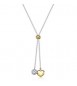Collana a Y Gioielli Sagapò Aurora in acciaio bicolore con cuori sar60
