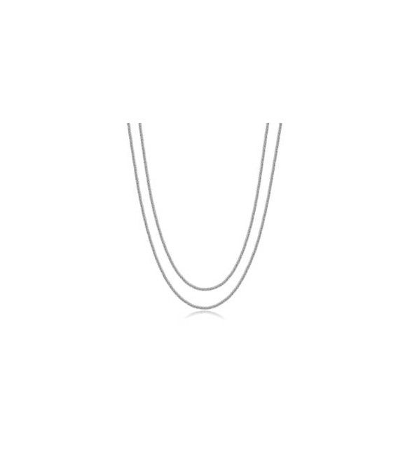Collana Donna Gioielli Sagapò Chunky in acciaio doppia catena SHK104