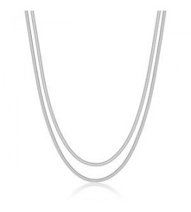 Collana Donna Gioielli Sagapò Chunky in acciaio doppia catena SHK110