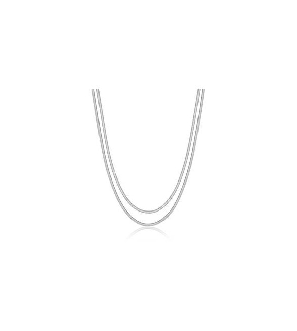 Collana Donna Gioielli Sagapò Chunky in acciaio doppia catena SHK110