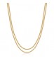 Collana Donna Gioielli Sagapò Chunky in acciaio dorata doppia catena SHK105
