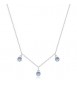 Collana Gioielli Sagapò Dazzly in acciaio con cristalli acqua marina sdz143