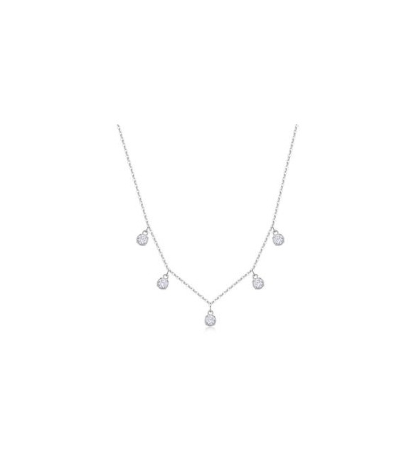 Collana Gioielli Sagapò Dazzly in acciaio con cristalli bianchi sdz146