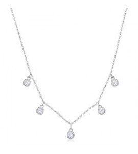Collana Gioielli Sagapò Dazzly in acciaio con cristalli bianchi sdz146