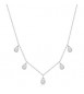 Collana Gioielli Sagapò Dazzly in acciaio con cristalli bianchi sdz146
