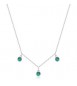 Collana Gioielli Sagapò Dazzly in acciaio con cristalli verde smeraldo sdz144