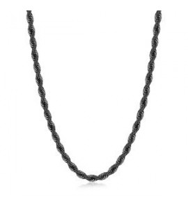 Collana Gioielli Sagapò Ripple in acciaio catena torchon brunito SRP88