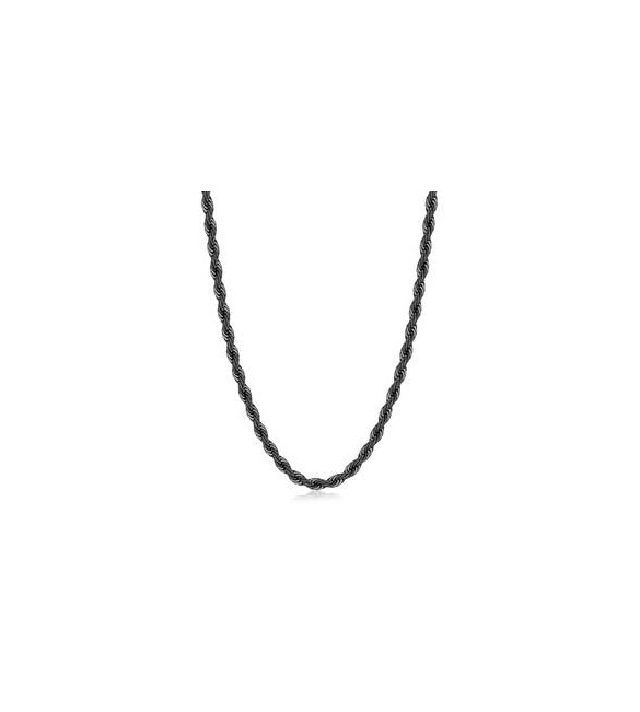 Collana Gioielli Sagapò Ripple in acciaio catena torchon brunito SRP88