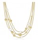 Collana multifilo Gioielli Brosway Perfect in acciaio dorato con sfere e perle BPC51