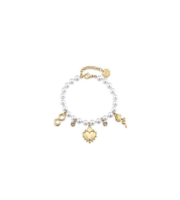 Bracciale Donna Gioielli Brosway Chakra in acciaio dorato cuore BHKB280