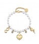 Bracciale Donna Gioielli Brosway Chakra in acciaio dorato cuore BHKB280