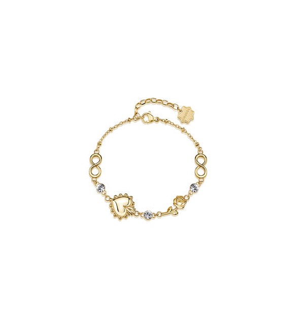 Bracciale Donna Gioielli Brosway Chakra in acciaio dorato cuore BHKB282