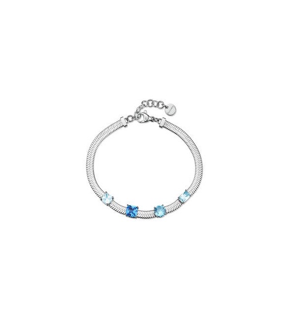 Bracciale Gioielli Brosway Dreaming in acciaio con cubic zirconia azzurri BIG16