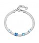 Bracciale Gioielli Brosway Dreaming in acciaio con cubic zirconia azzurri BIG16