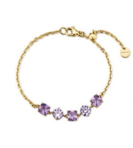 Bracciale Gioielli Brosway Dreaming in acciaio dorato con cubic zirconia ametista BIG13