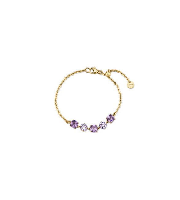 Bracciale Gioielli Brosway Dreaming in acciaio dorato con cubic zirconia ametista BIG13