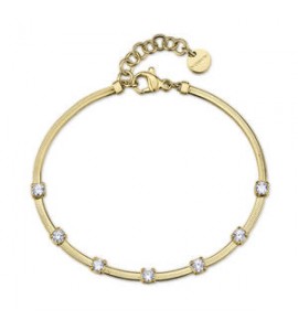 Bracciale Gioielli Brosway Dreaming in acciaio dorato con cubic zirconia bianchi BIG15