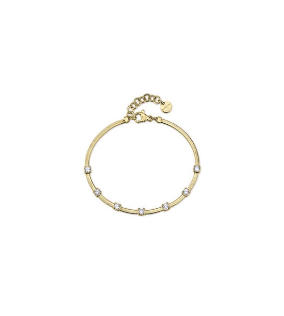 Bracciale Gioielli Brosway Dreaming in acciaio dorato con cubic zirconia bianchi BIG15