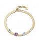 Bracciale Gioielli Brosway Dreaming in acciaio dorato con cubic zirconia colorati BIG17