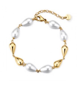 Bracciale Gioielli Brosway Perfect in acciaio dorato con perla di conchiglia bpc73